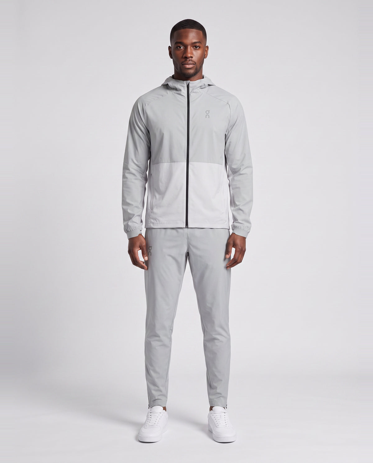 Men's On Running Core Jacket 1 Apollo | Glacier & Core Pants 1 Apollo Tracksuit Set — on model