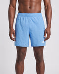 Mens The North Face 24/7 PT EB 7IN Marina Blue Short — on model