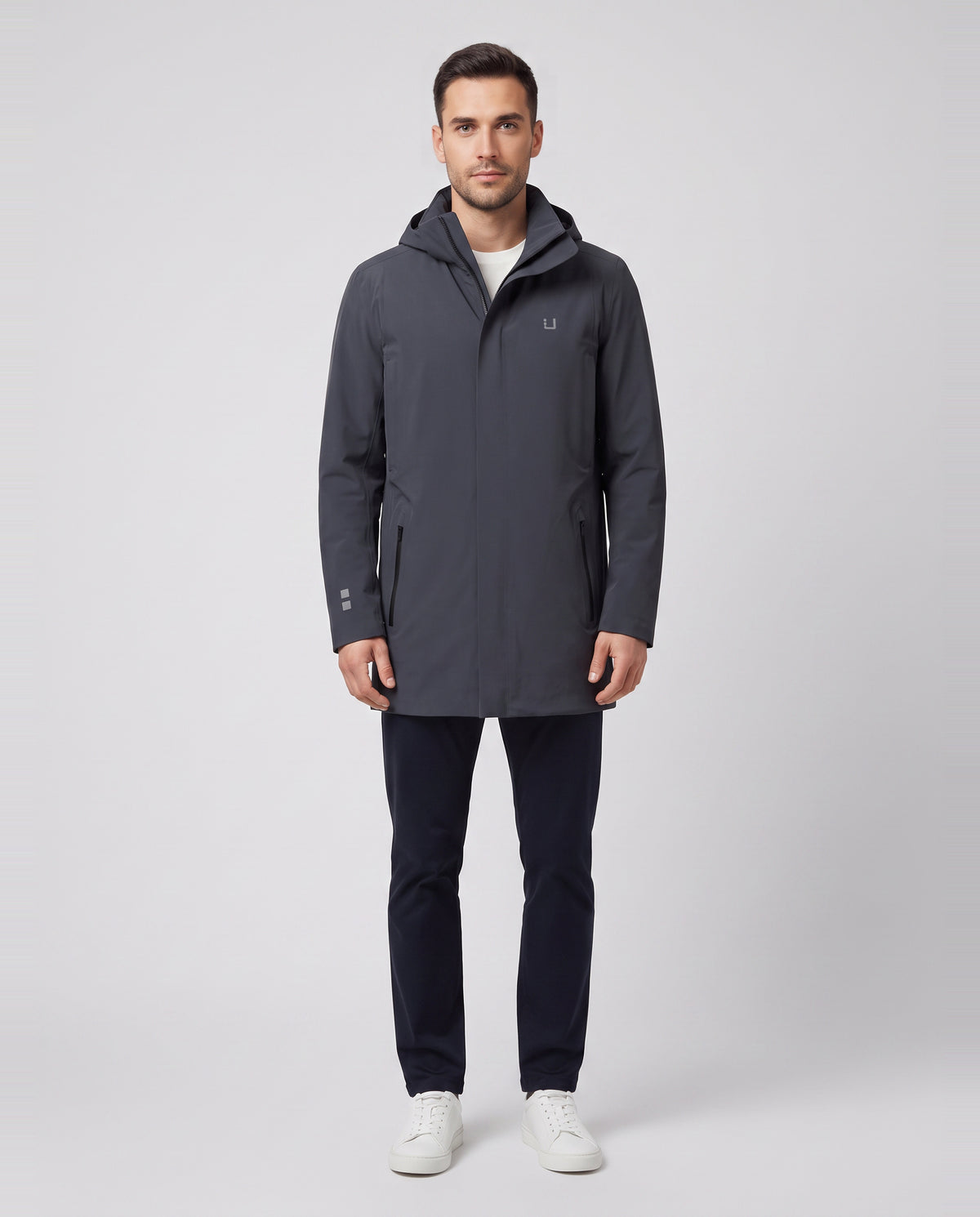 Men's UBR Regulator Parka Jacket Black Storm — on model