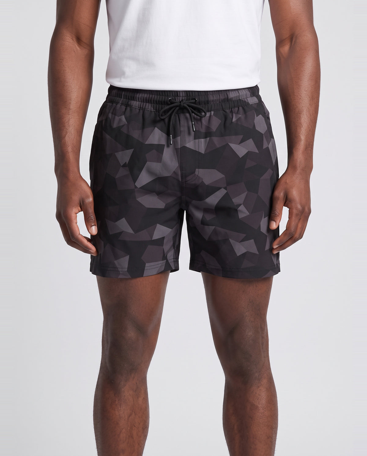 Men's Catini Astratto Shorts in Black — on model