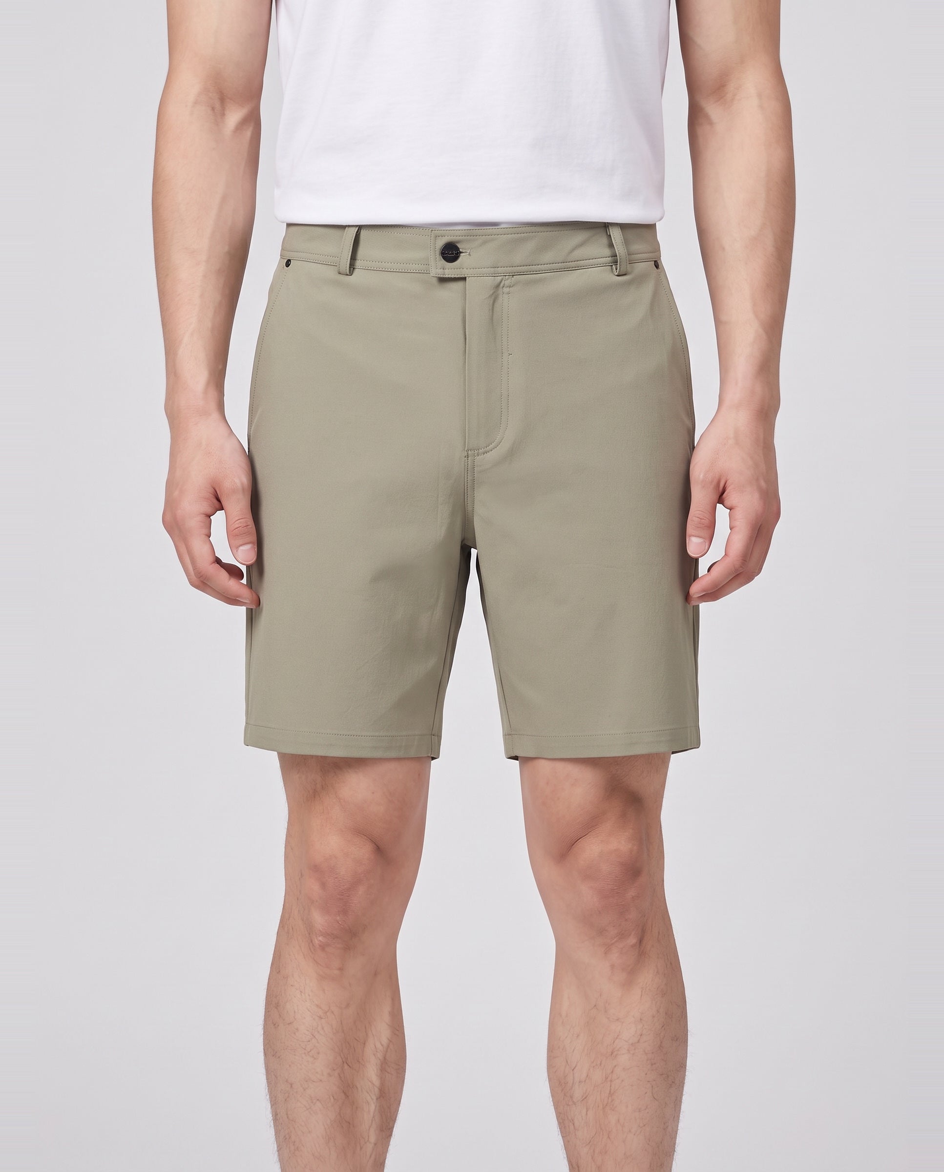 Men's Catini Alcorto Chino Shorts in Stone — on model