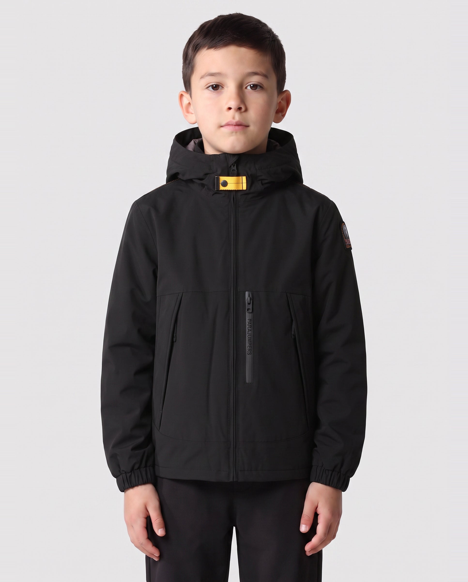 Boys Parajumpers Black Nivek Jacket — on model