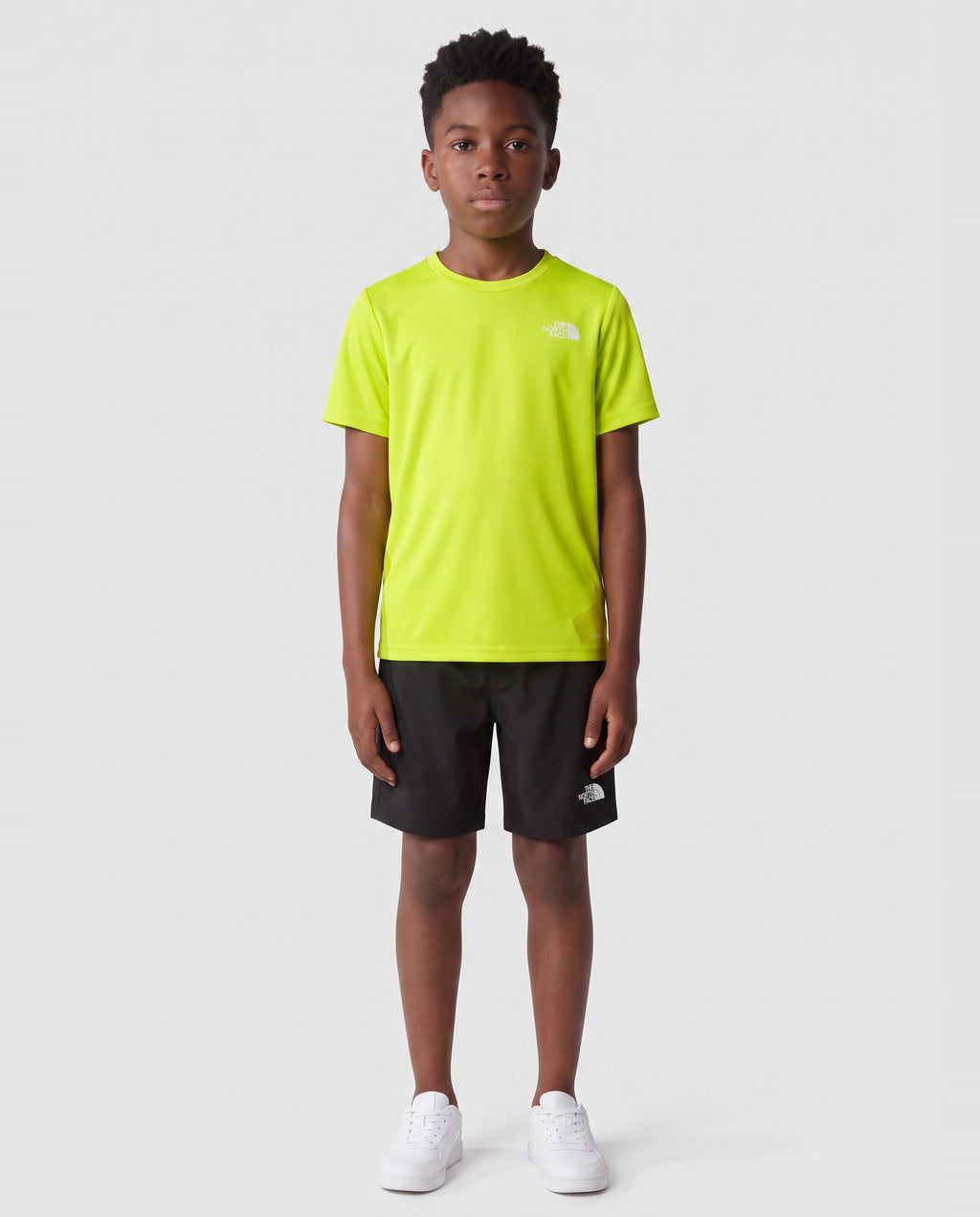 Kids The North Face Kid 24/7 Set Fizz Lime Tracksuit Set — on model