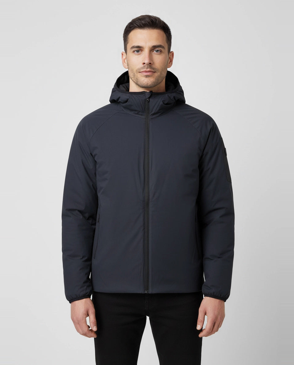 BOSS Green OW_Lite-X JT HD Dark Blue Jacket on model