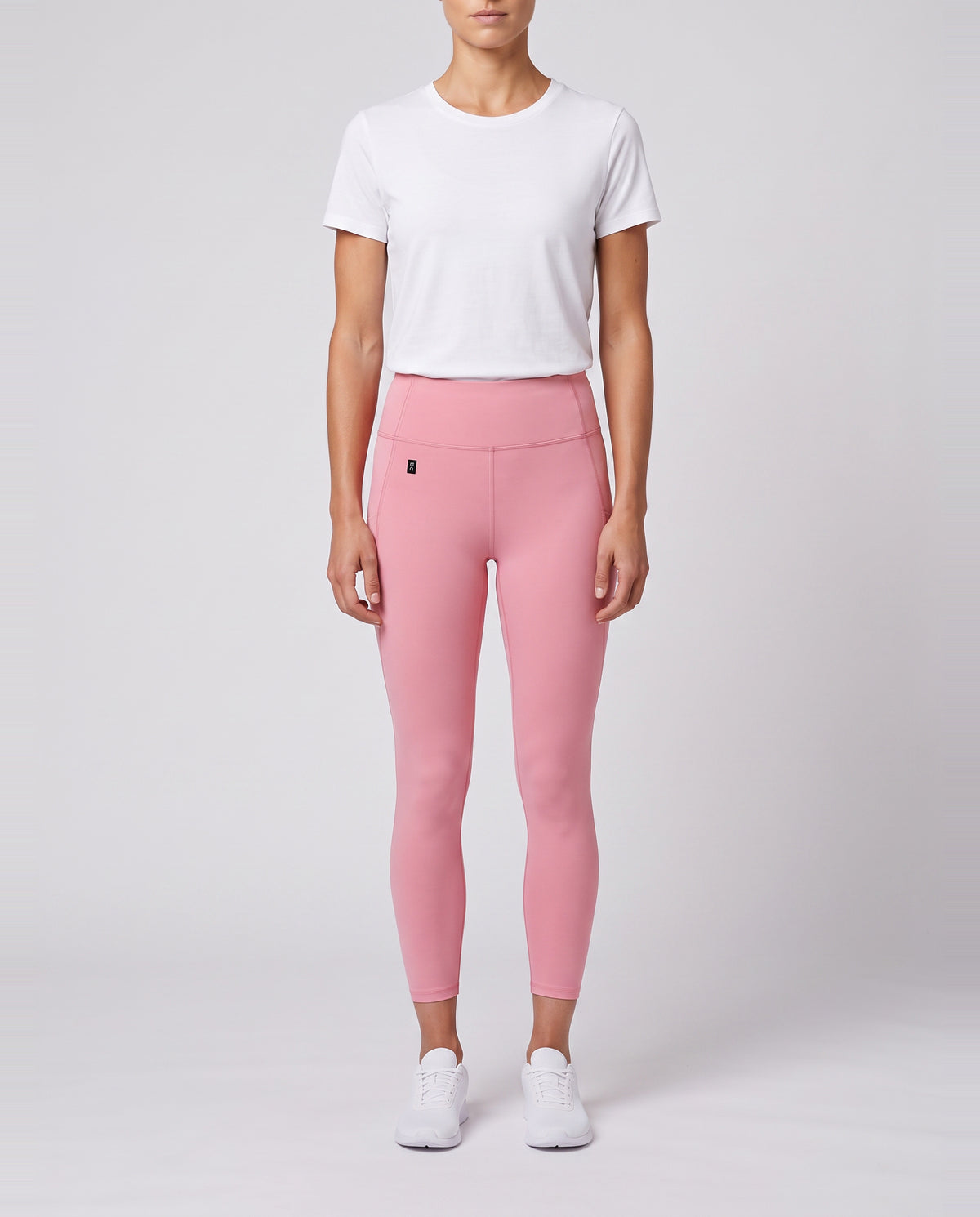 Women's On Running Studio Tights 7/8 2 Magnolia — on model