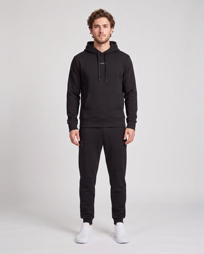 Men's On Running Black Focus Tech Hoodie & Pant Tracksuit Set