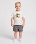 Kids The North Face Baby Box NSE Play Set TNF White Tracksuit Set — on model
