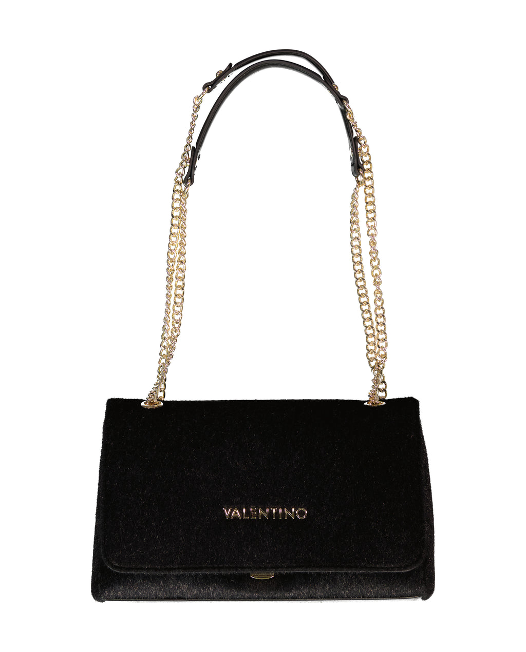 Women's Valentino Ocarina Winter Flap Bag In Black
