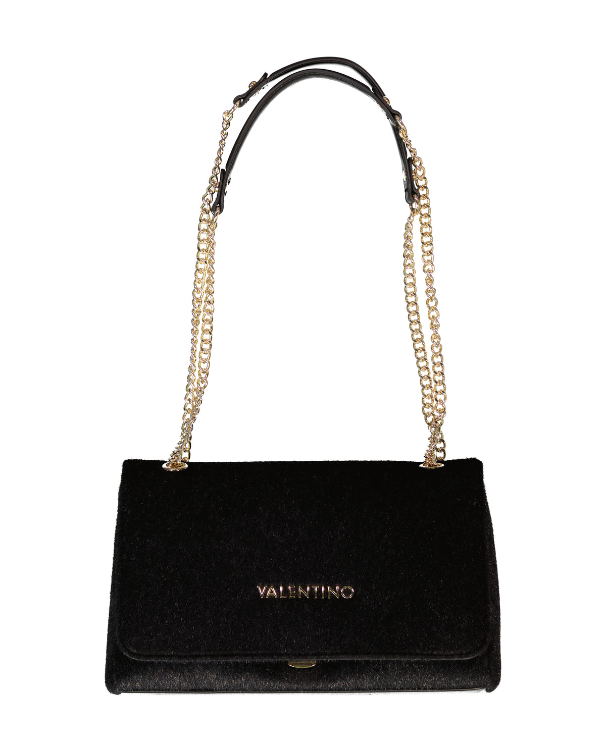 Women's Valentino Ocarina Winter Flap Bag In Black