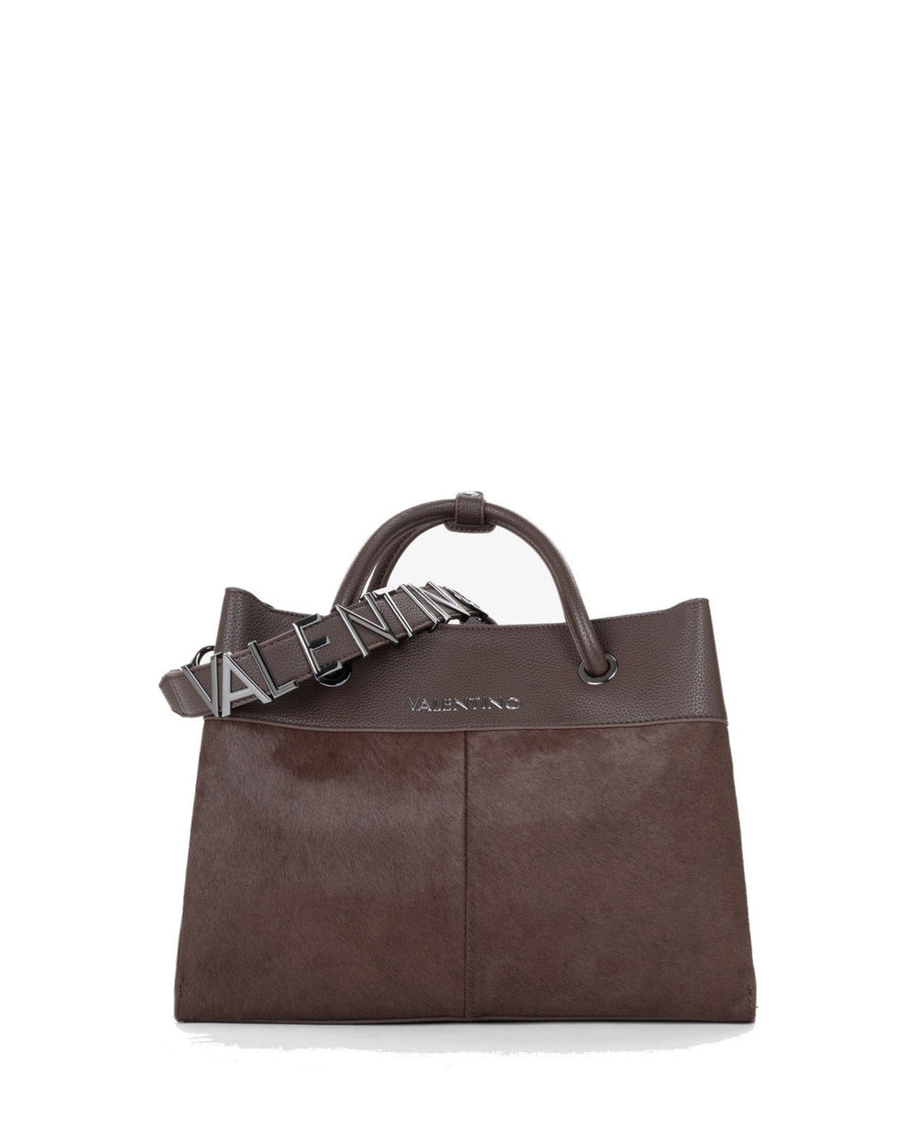 Women's Valentino Alexia Winter Shopping Bag In Dark Brown