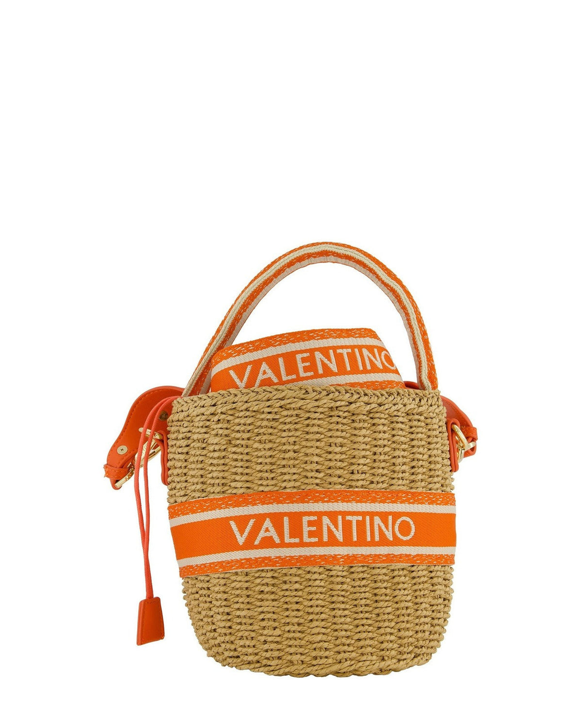 Women's Valentino Boho Bucket Bag in Natural Orange