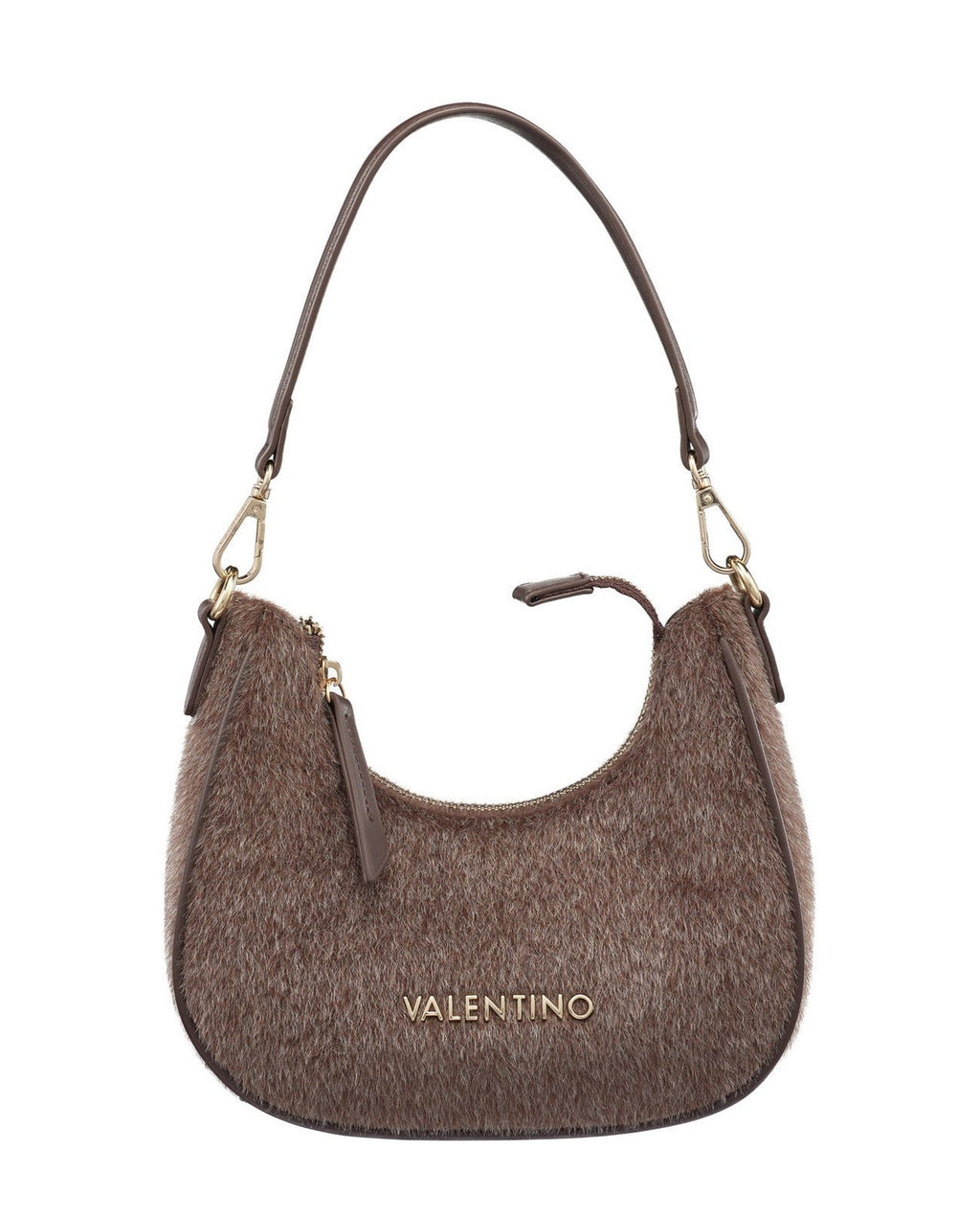 Women's Valentino Ocarina Winter Shoulder Bag In Dark Brown
