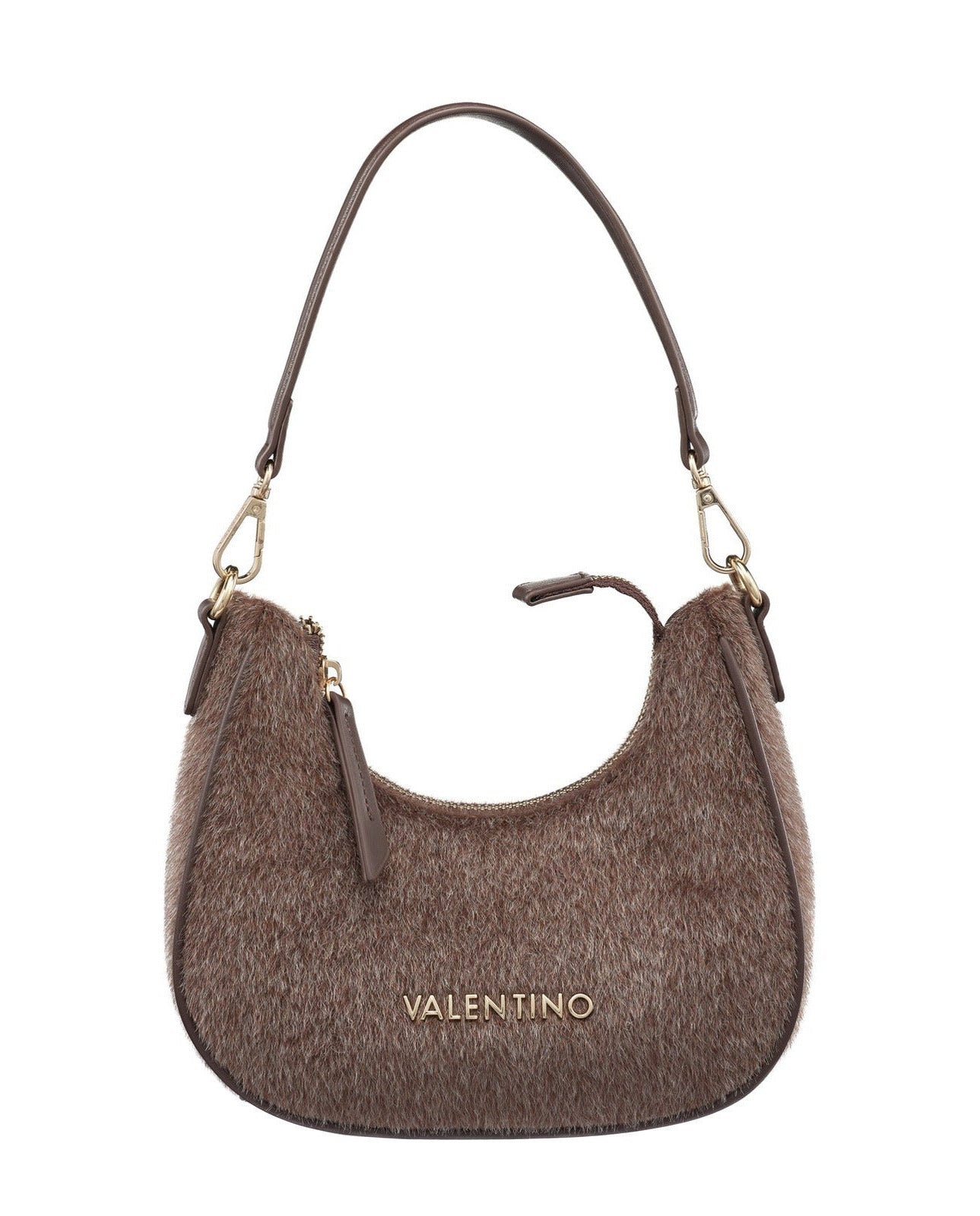 Women's Valentino Ocarina Winter Shoulder Bag In Dark Brown