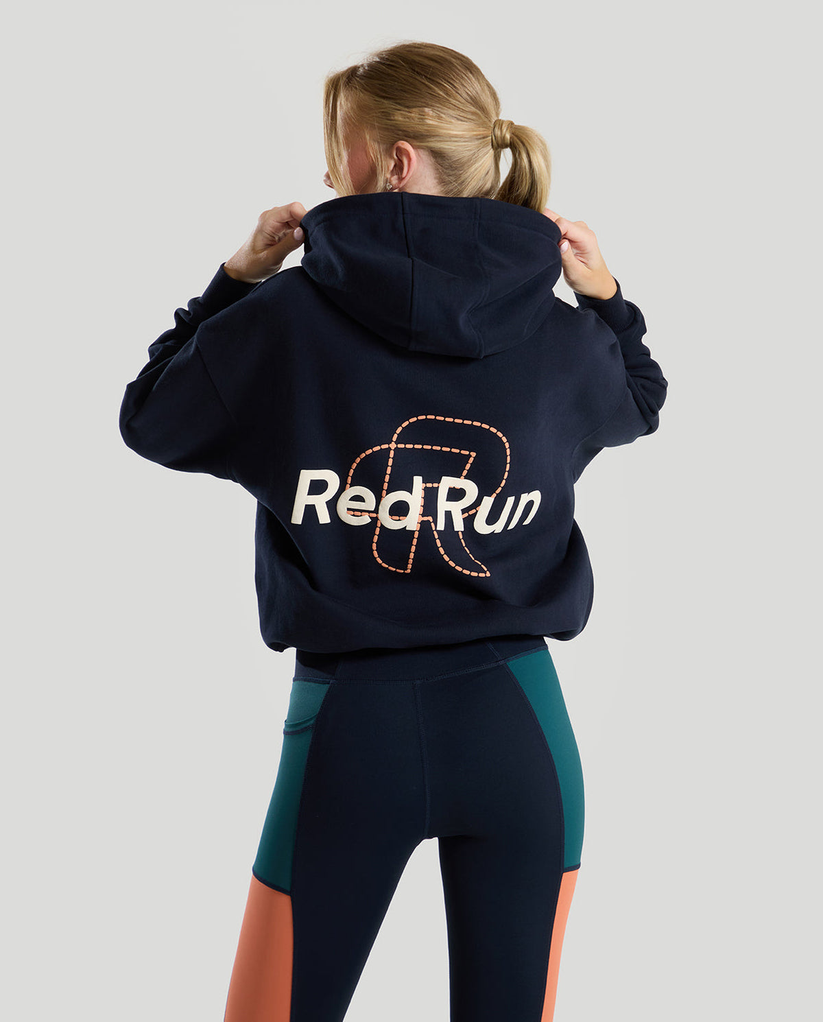 Womens Red Run ELEMENTS Blue Hoodie — view 2