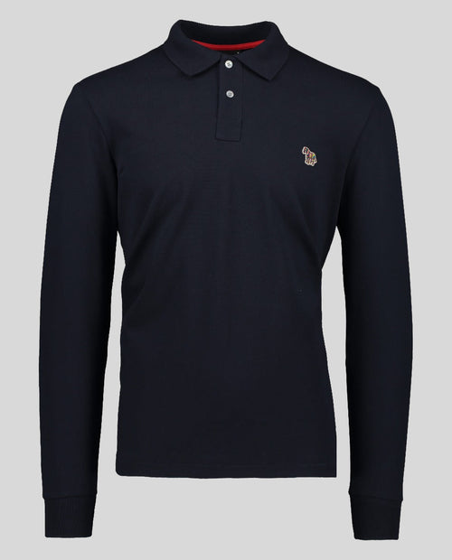 Mens Paul Smith Dark Navy Regular Fit Long Sleeve Polo Shirt - image 2