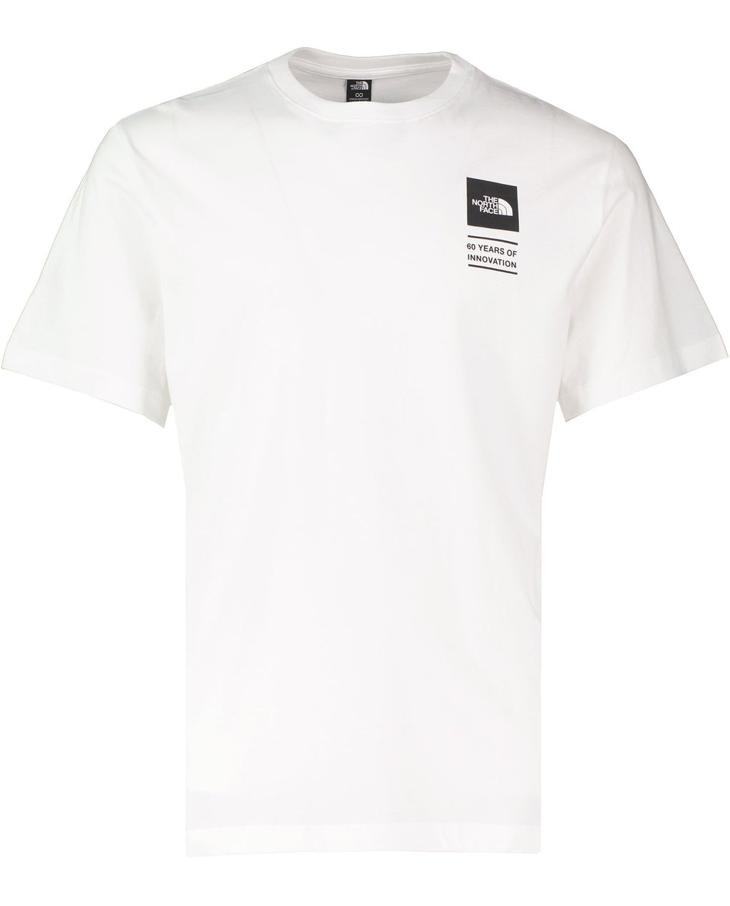 Mens The North Face Icon CEL RG SS TNF White T Shirt — view 2