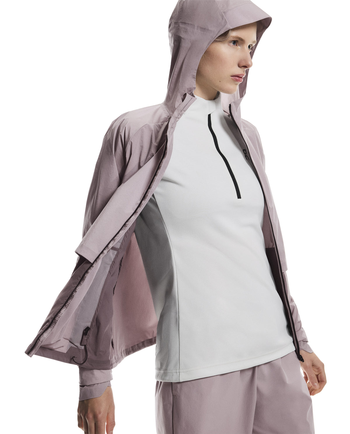 Women's On Running Core Jacket in Heron I Gobi — view 2