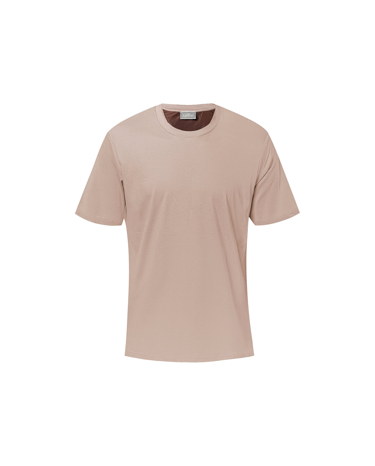Men's Catini Firenze Plain T-Shirt in Mocha — image 2
