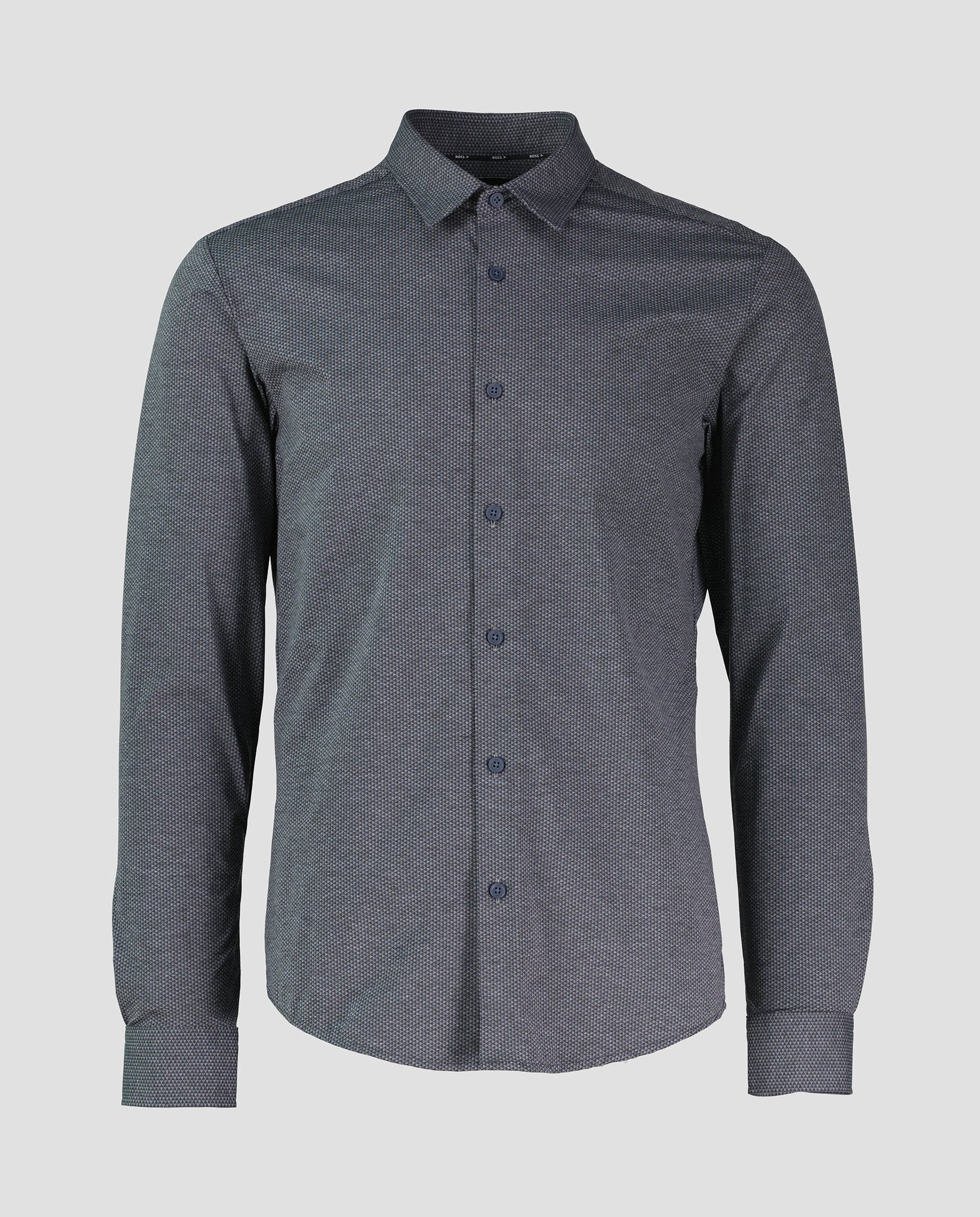 Men's BOSS Navy P-ROAN-kent-C1-233 Slim Fit Shirt - image 2