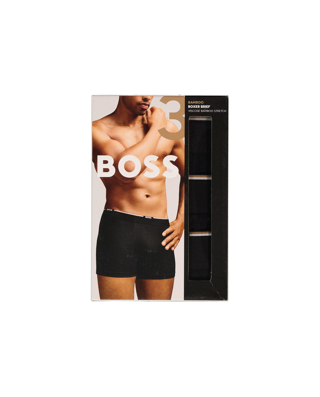 BOSS Bodywear & Swimwear BoxerBr 3P Bamboo Black Underwear — view 2