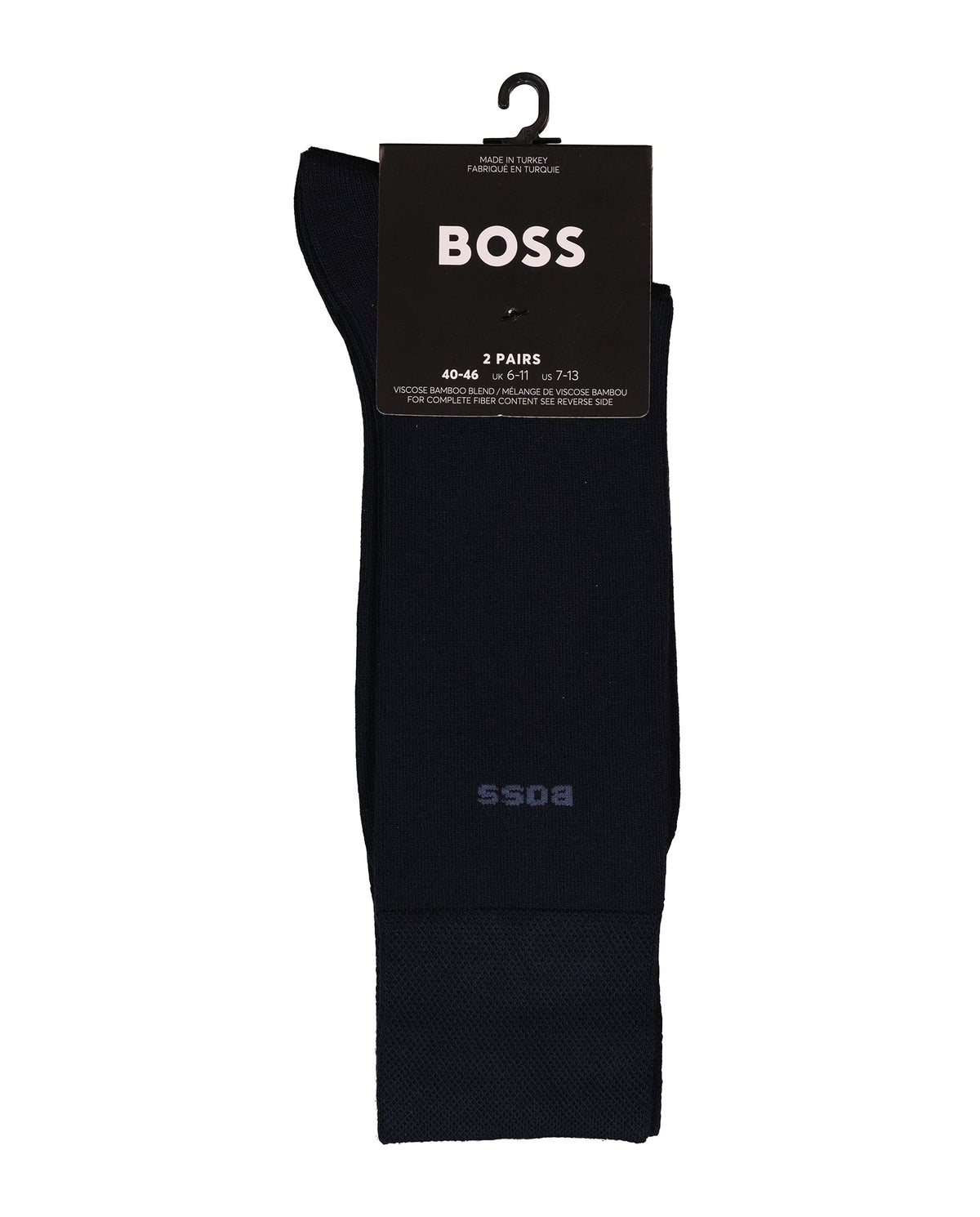 BOSS Bodywear & Swimwear 2P RS Bamboo Dark Blue Socks — view 2