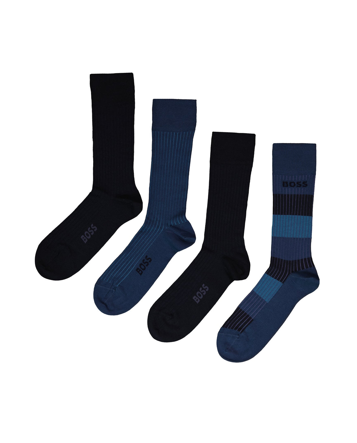Men's BOSS Black 4 Pack Gift Set Blue Socks — view 2