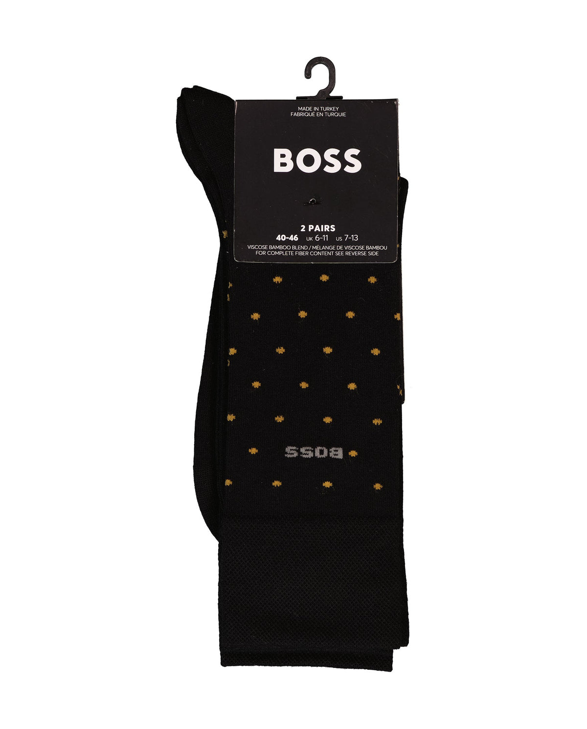 BOSS Bodywear & Swimwear 2PRS MiniDot VIBambo Black Socks — view 2