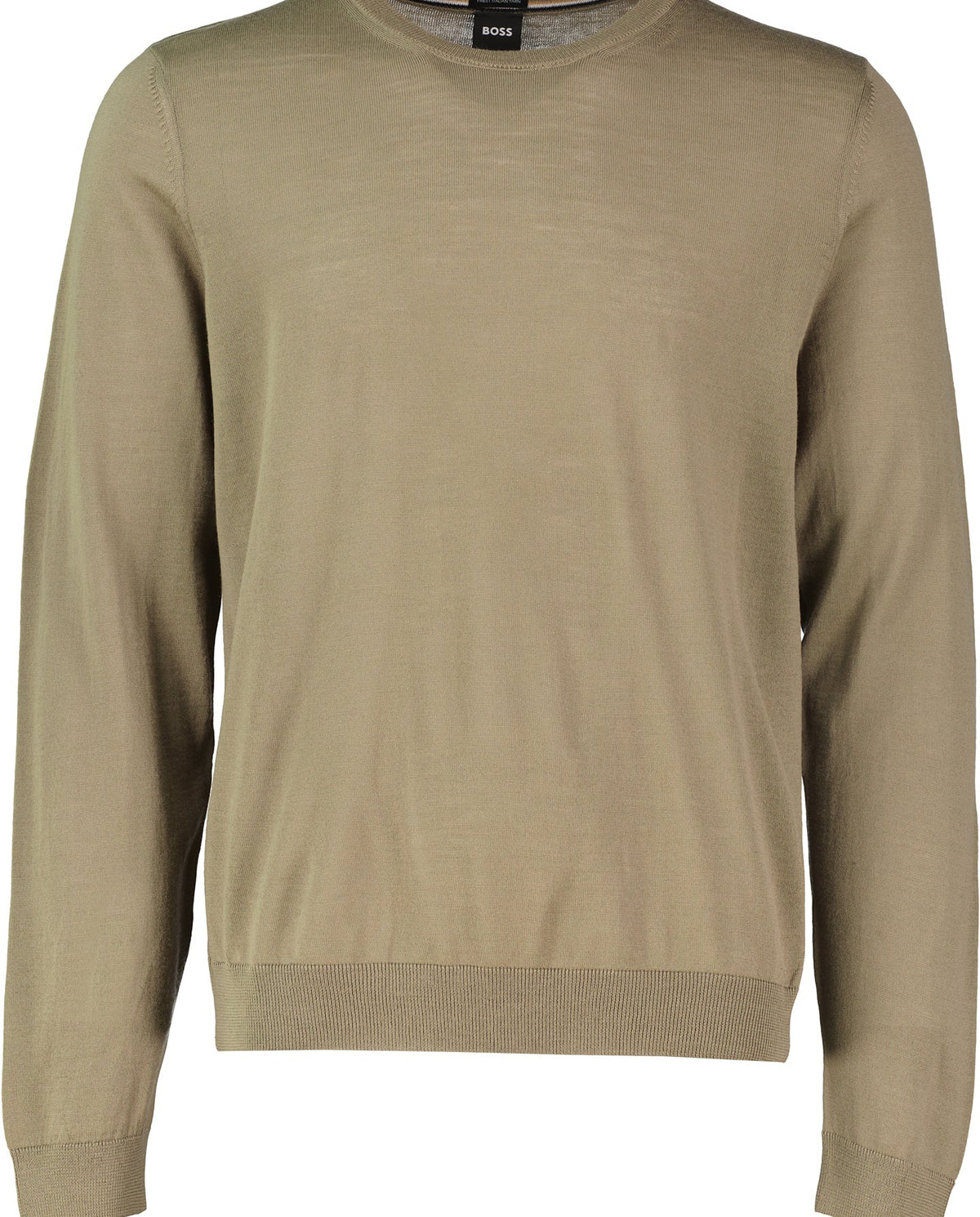 Men's BOSS Black Leno-P Dark Brown Crew Neck Knitwear - image 2