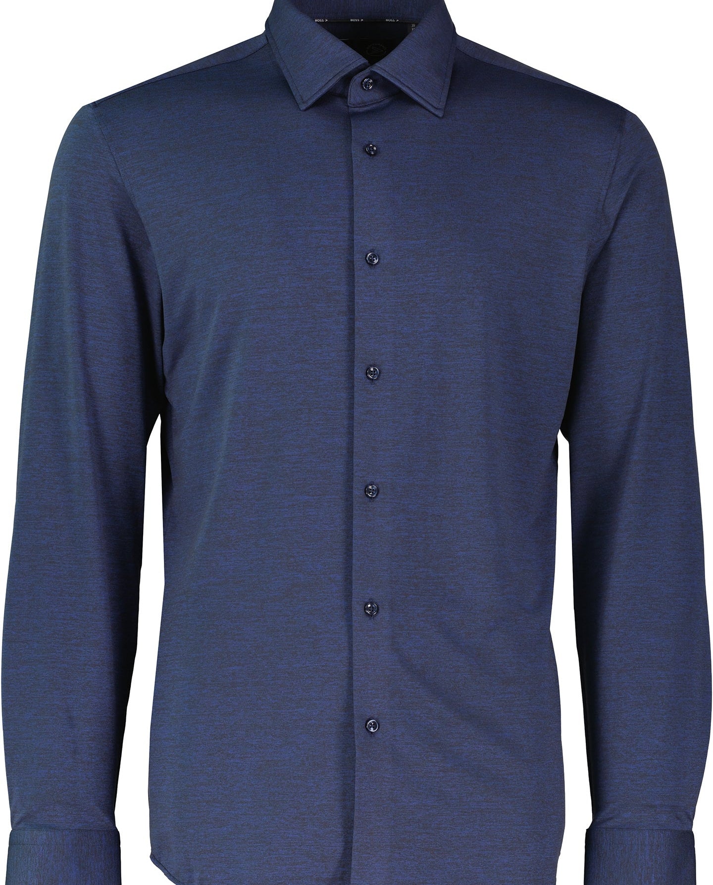Mens BOSS Black P-HANK-kent-C1-222 Dark Blue Melange Slim Fit Shirt - image 2