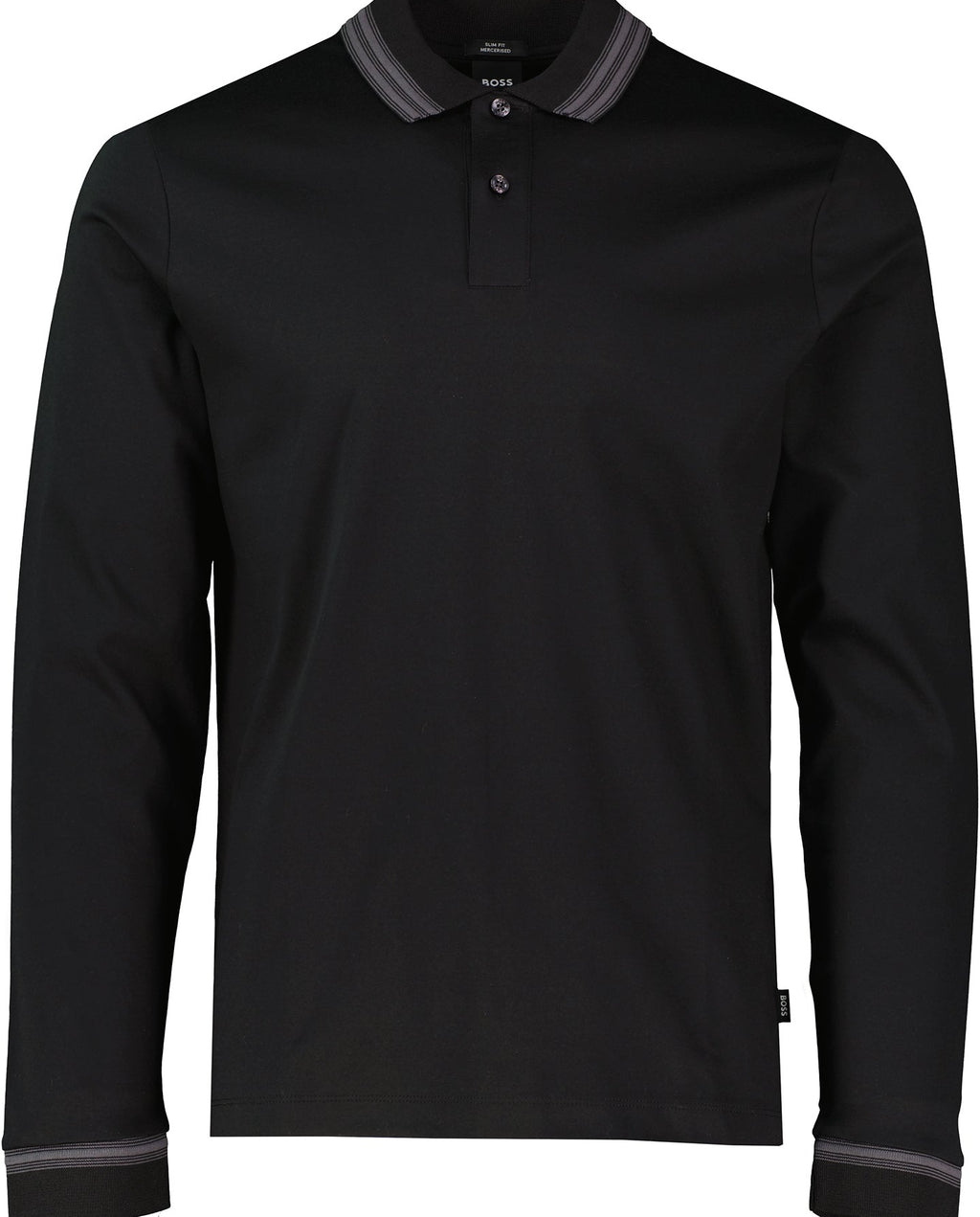 BOSS Black H-Pleins 202 Black Slim Fit Polo Shirt - image 2