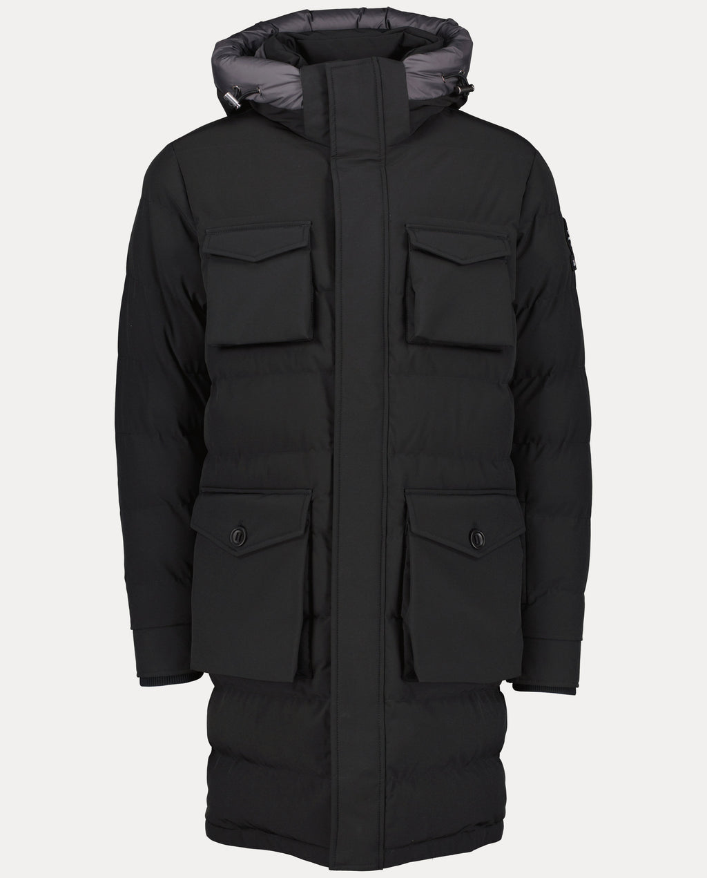 Men's Sandbanks Branksome Black Long Puffer Jacket - image 2