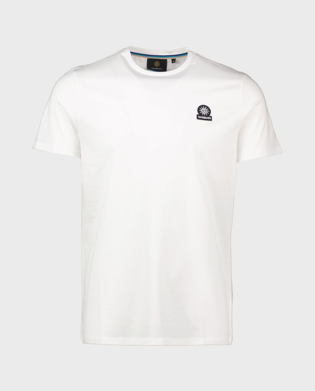Men's Sandbanks Badge Logo White T Shirt