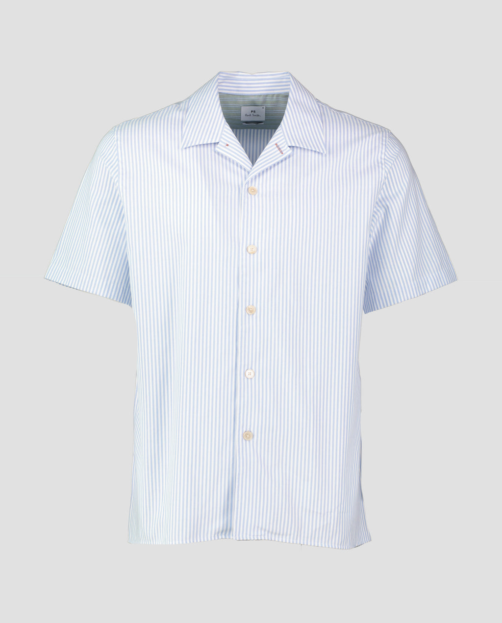 Men's Paul Smith Blue Stripe Casual Fit Short Sleeve Shirt - image 2