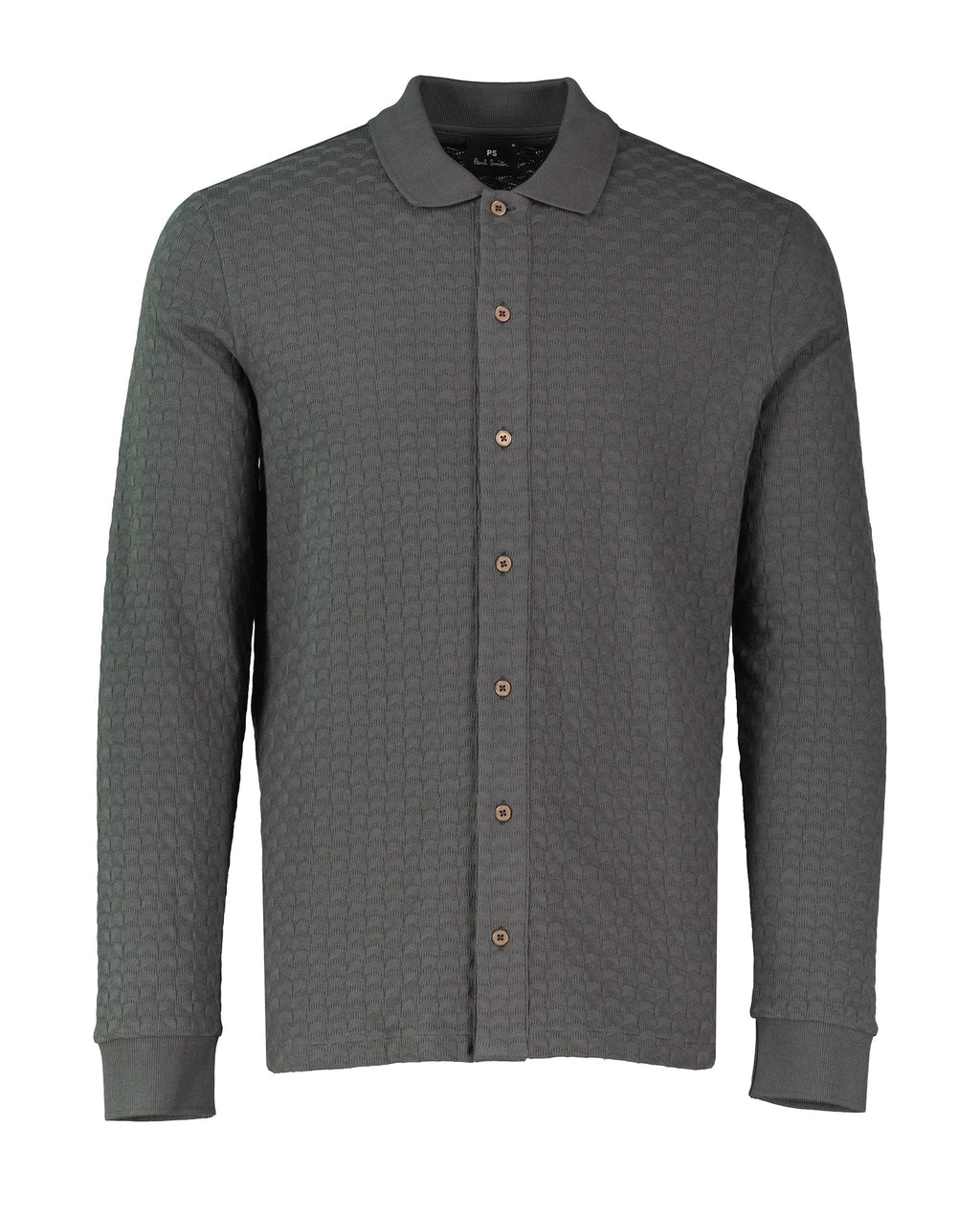 Mens Paul Smith Long Sleeve Full Button Up Grey Polo Shirt - image 2
