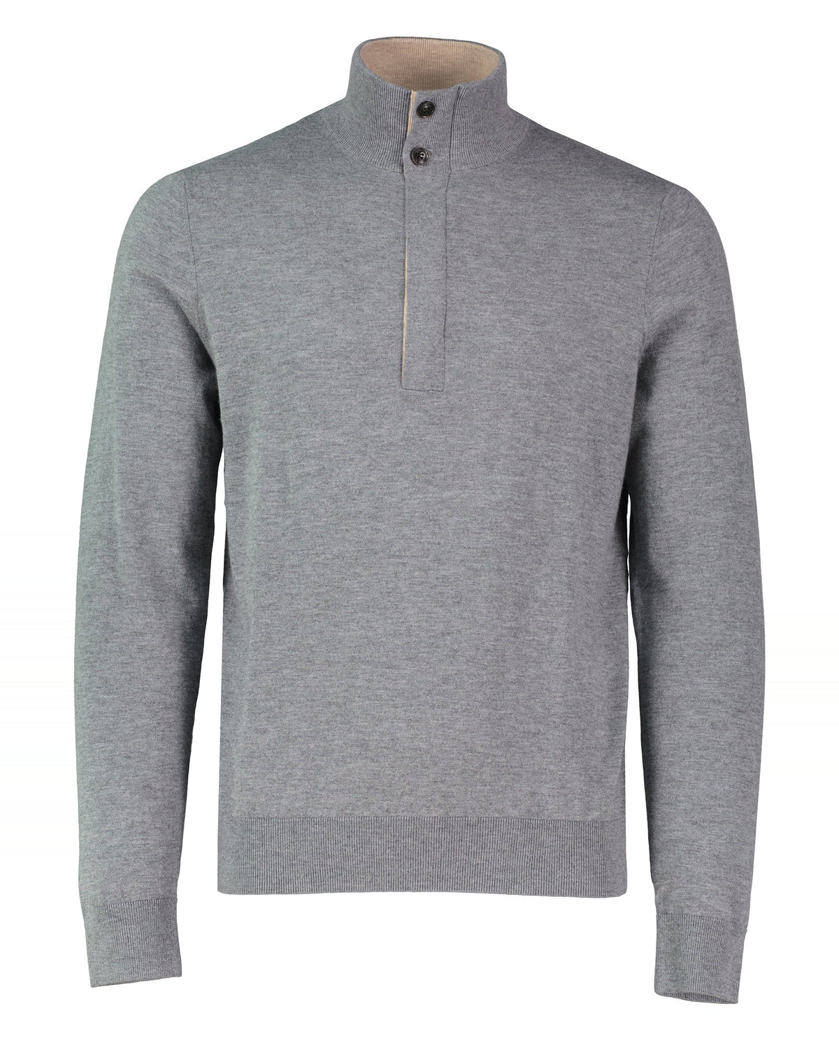 Men's Pal Zileri Grey 1/4 Zip Knitted Jumper - image 2