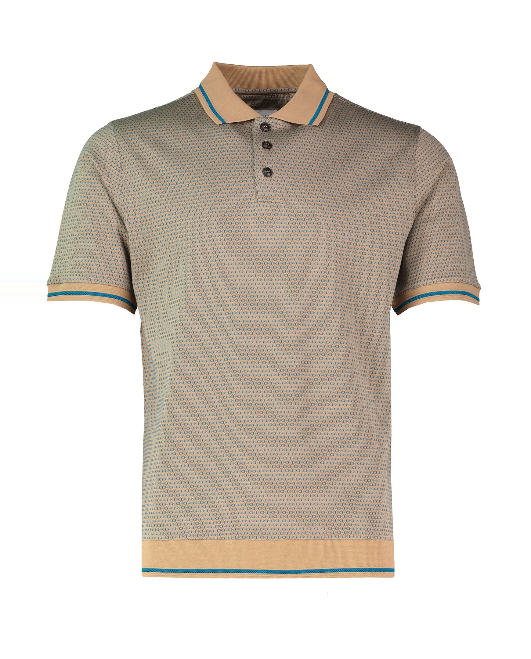 Men's Pal Zileri Light Brown 3 Button Mercerised Polo Shirt — view 2