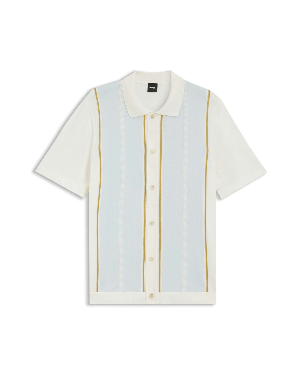 BOSS Black C-Lastro Open White Full Button Polo Shirt