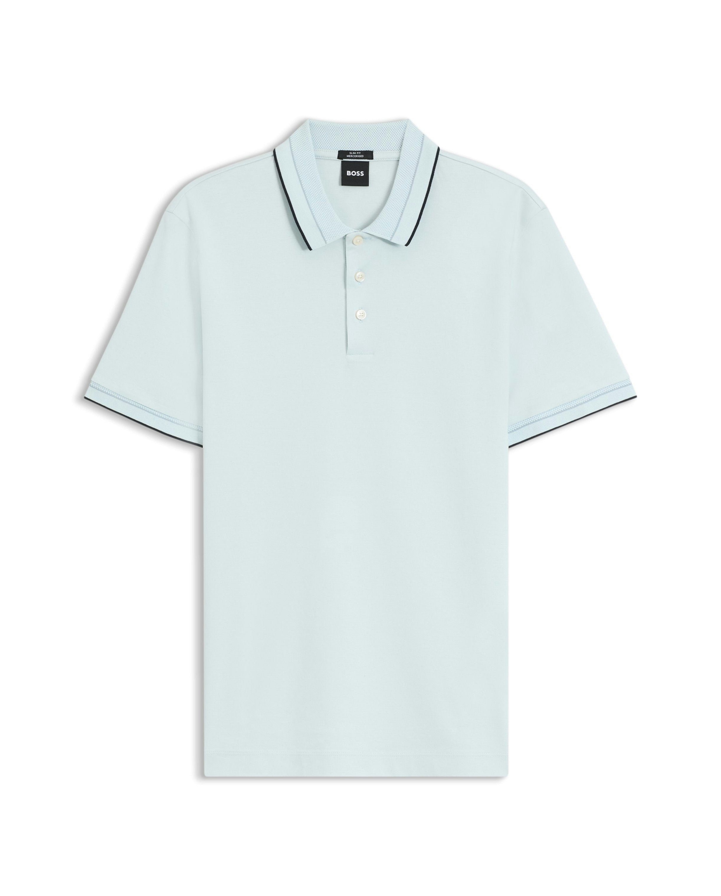 BOSS Black H-Phillipson 195 Open Blue Polo Shirt — view 2