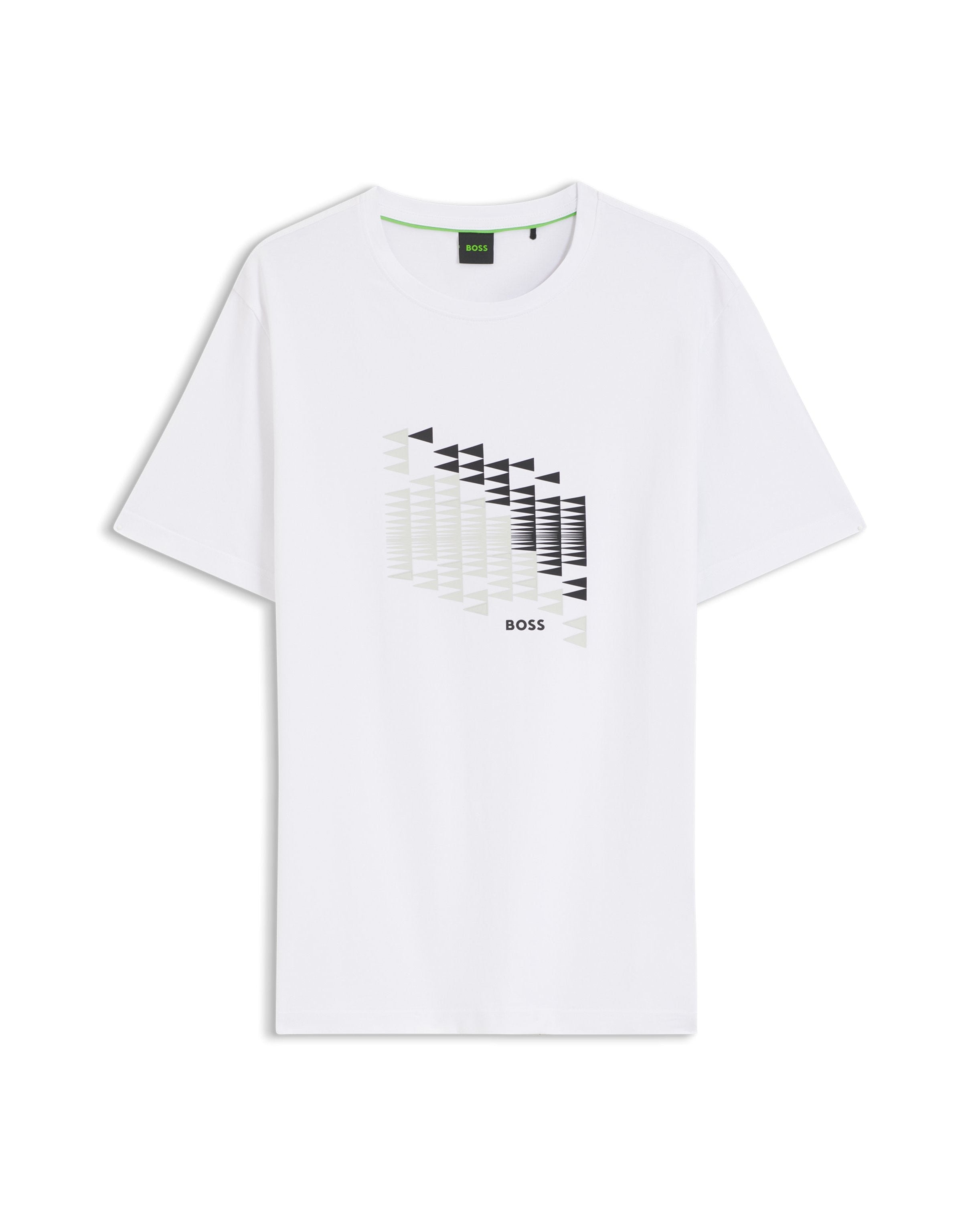 BOSS Green TS Network Flag White T Shirt — view 2