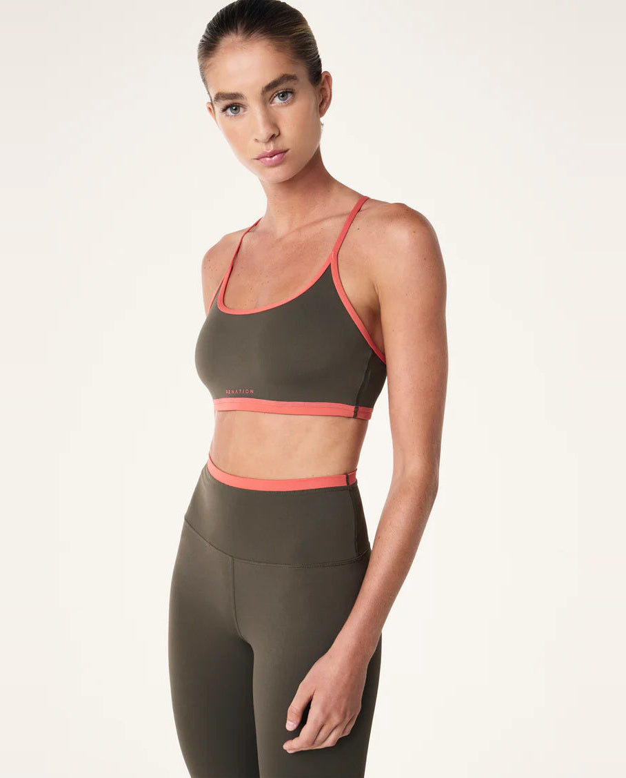 Women's P.E Nation Fundamental Tarmac/Brick Red Sports Bra — view 2