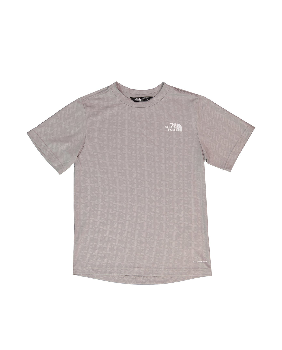 Gray t-shirt with a logo on a white background