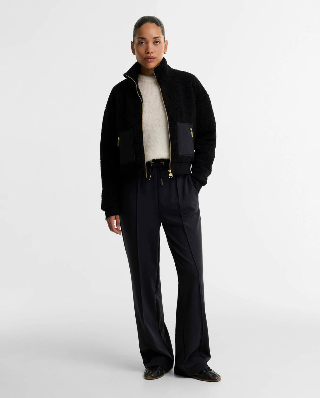 Women's Barbour International Gea Fleece In Black — view 2
