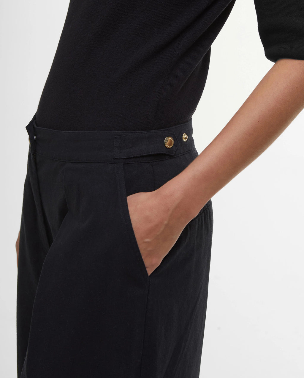 Women's Barbour Black Riley Trousers — view 2