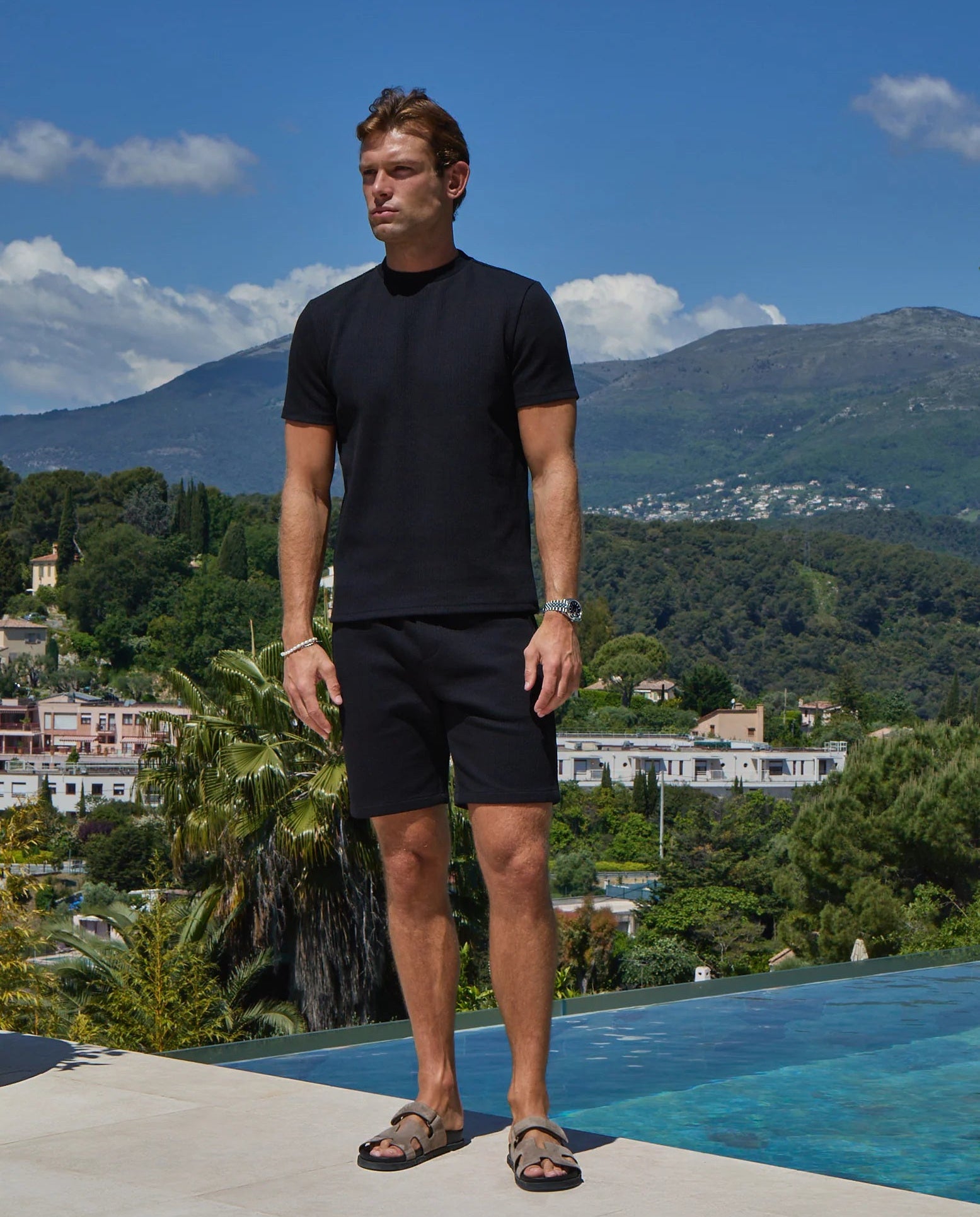 Men's Belier Black Textured Short — view 2