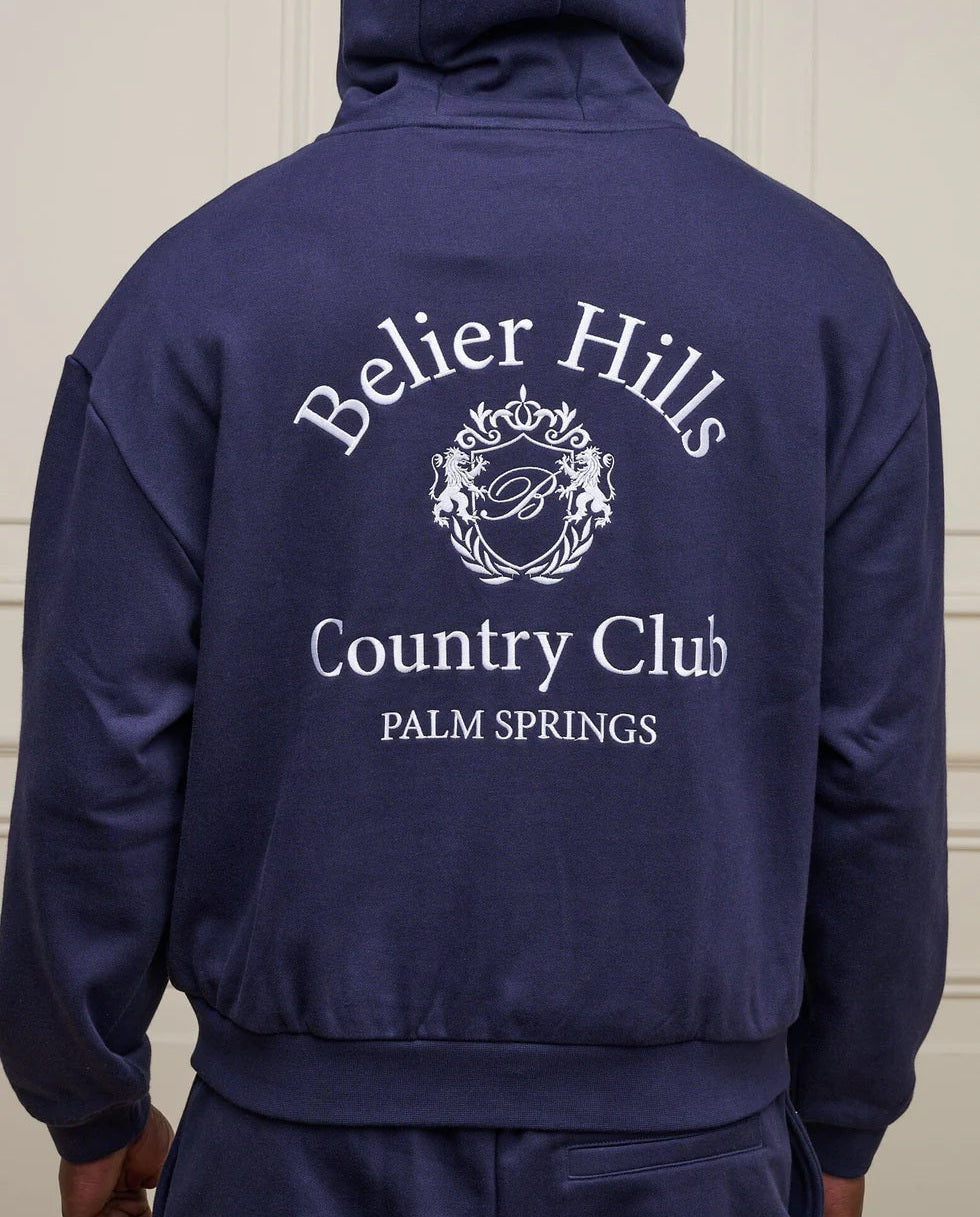 Men's Belier Navy Country Club Hoodie — view 2