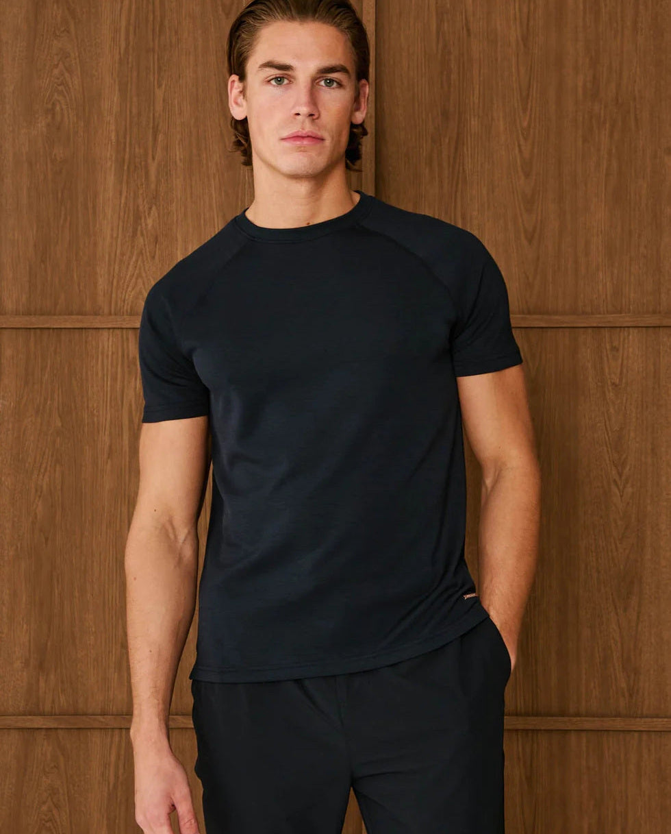 Men's Belier Navy Luxe Essential T Shirt — view 2