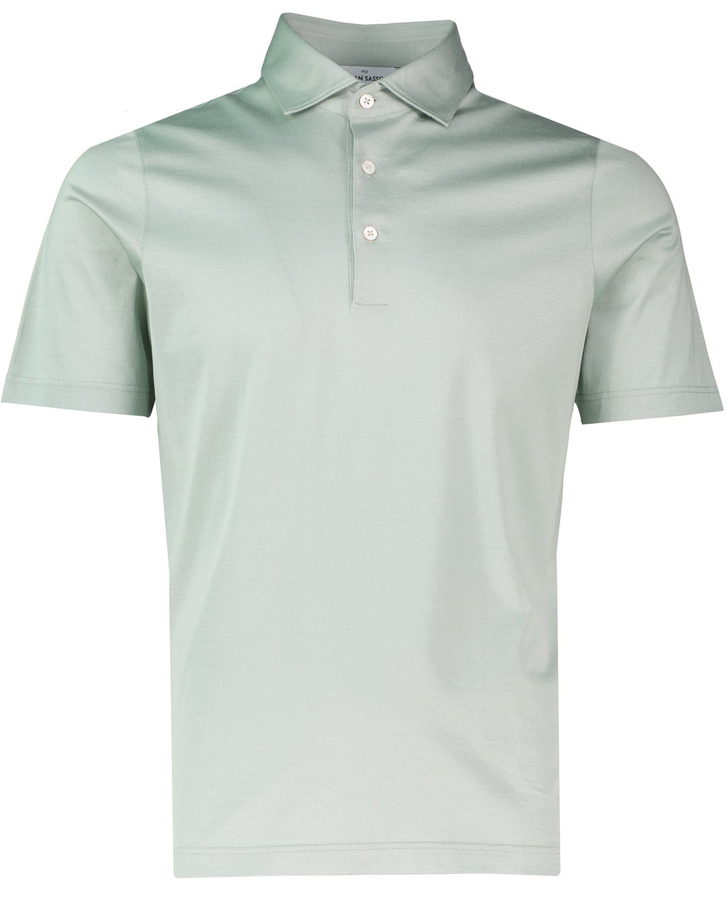 Men's Gran Sasso Green Mercerised 3 Button Polo Shirt - image 2