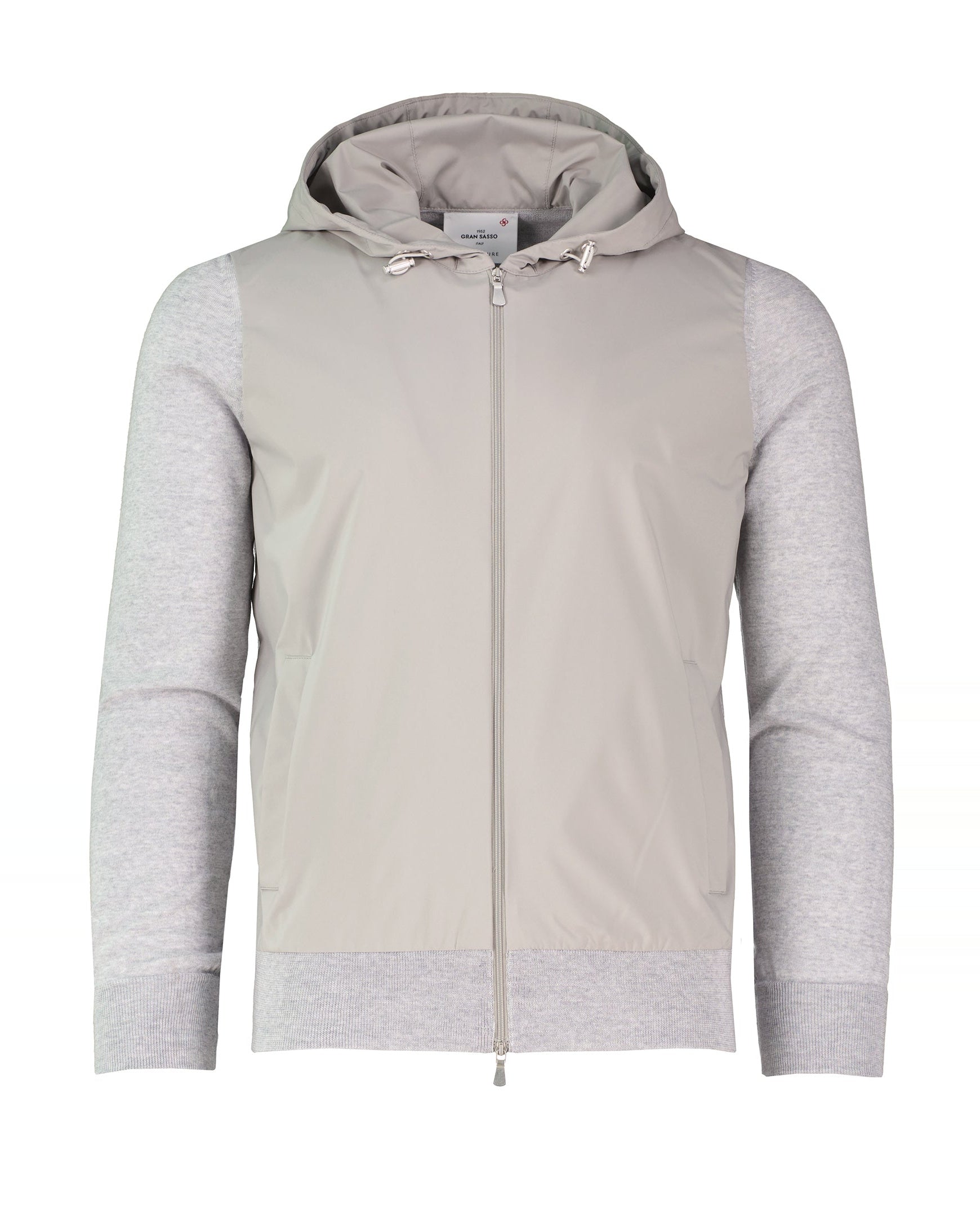 Men's Gran Sasso Grey Hoodie Hybrid Jacket