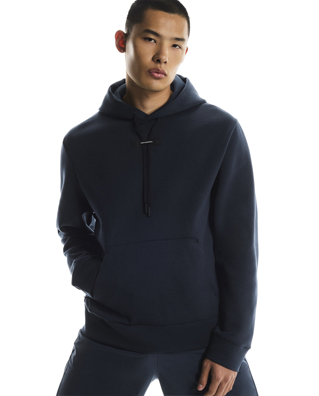 Men's On Running Navy Focus Tech Hoodie