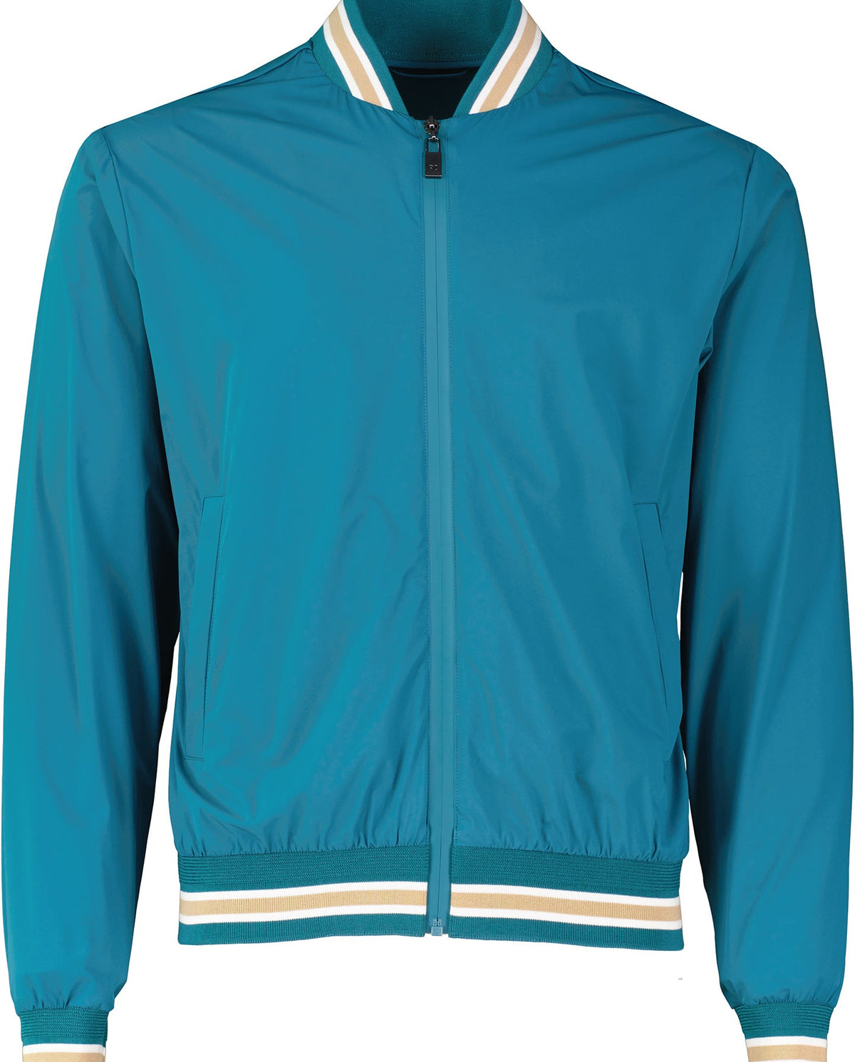Men's Pal Zileri Teal Blue Blouson Bomber Jacket
